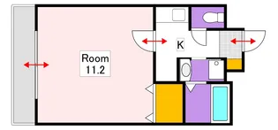 ピアグロリア奥田【1階】の間取り