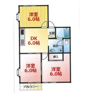 神奈川県小田原市久野【アパート】の間取り