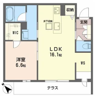 シャーメゾン アプリクス【1階】の間取り