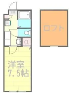 ルナージュ町田【1階】の間取り