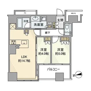 クラッシィタワー新宿御苑【9階】の間取り