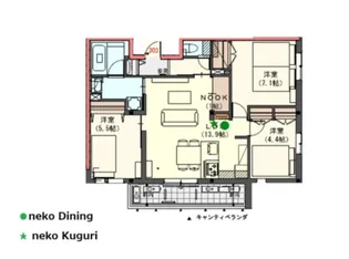 オカバ世田谷深沢ヘーベルメゾン【3階】の間取り