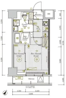 ミライズ新小岩マーロ【10階】の間取り