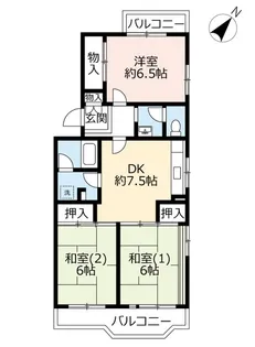 UR鈴の宮【1階】の間取り