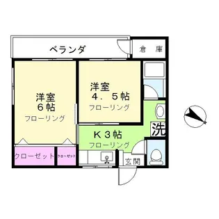 ハイツ第二大保(ダイニタイホ)【2階】の間取り