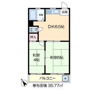 コーポスズキ【2階】の間取り