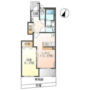 岐阜県土岐市妻木平成町6【アパート】の間取り