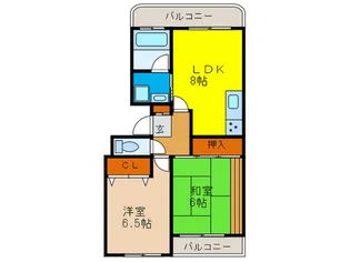 コンドミニアム山下駅前II【3階】の間取り