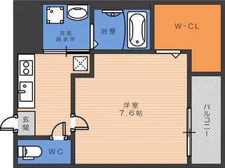 カーサ 針一東【1階】の間取り