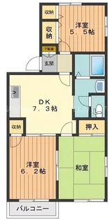 東京都八王子市下柚木2【アパート】の間取り