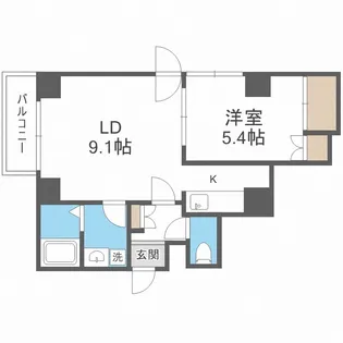 KN南1条マンション【3階】の間取り