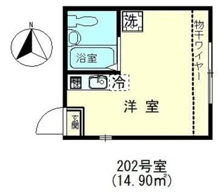 ワイズ神楽坂【2階】の間取り