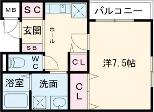 大阪府枚方市甲斐田町【アパート】の間取り