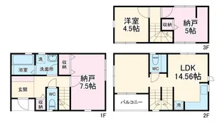 千葉県市川市福栄1【一戸建】の間取り
