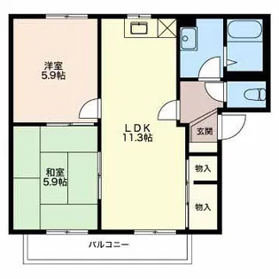 SUN VILLAGE YOSHIDA B【1階】の間取り