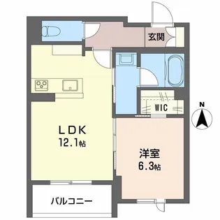 リヴィエール富沢【2階】の間取り
