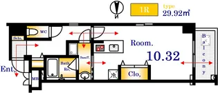 大手町グレースヒル【6階】の間取り