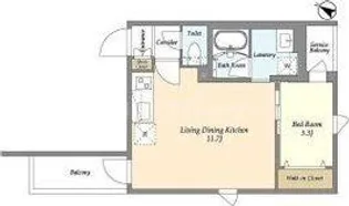 グランカーサ千駄木【2階】の間取り
