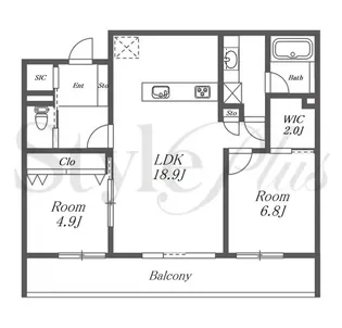 Akatsu Garden House 北棟【2階】の間取り