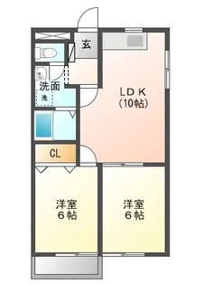コスモハイツ【2階】の間取り