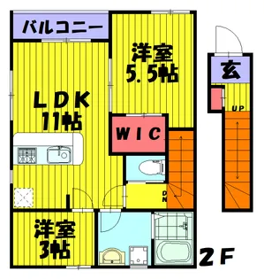 リーブルファイン両新田西町【2階】の間取り