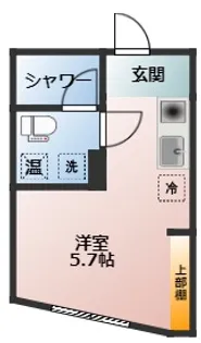 COCOFLAT小竹向原II【3階】の間取り