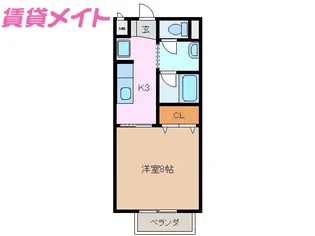 Surplus One銀河 A棟【2階】の間取り