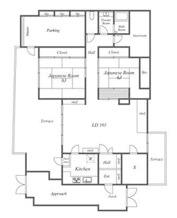 ガーデンハウス浜田山【1階】の間取り