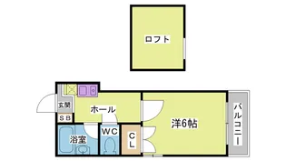 サニーウェル鈴蘭【1階】の間取り