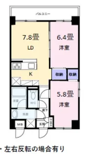 パルテンザ B棟【3階】の間取り
