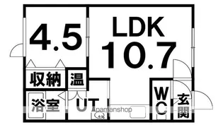 クリア釧路木場【1階】の間取り