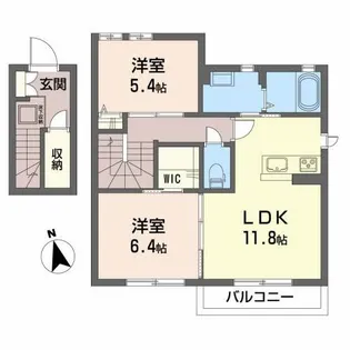 シャーメゾン宮町【2階】の間取り