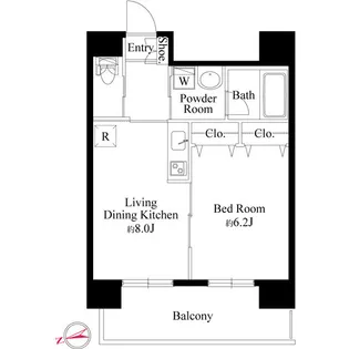 アドバンシア南大井【11階】の間取り