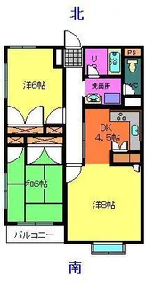 シャトルコーポ並木【1階】の間取り
