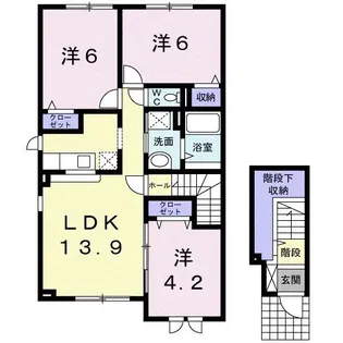 ジェントリー優【2階】の間取り
