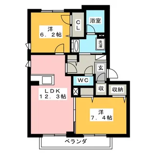 パインテール・ファースト【2階】の間取り