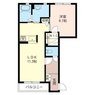 ヴァルト大倉山【1階】の間取り