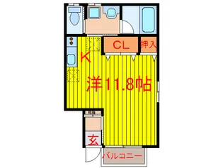 アビテブランシュ関町【1階】の間取り