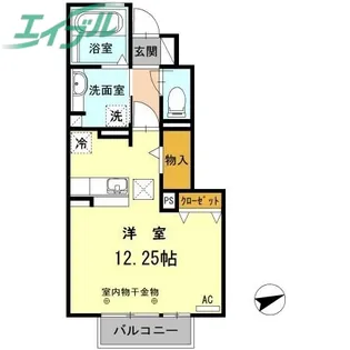 インコントロ A棟【1階】の間取り