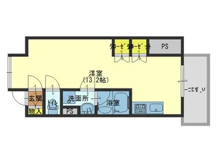 森之宮スカイガーデンハウス【5階】の間取り
