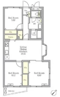 メゾンカルム中落合SOUTH【2階】の間取り
