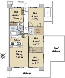 パークホームズ志木コンフォートテラス【8階】の間取り