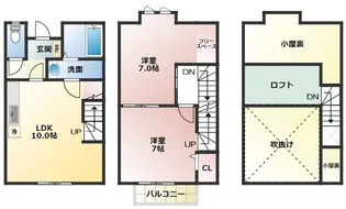 CLAIR咲 B棟の間取り