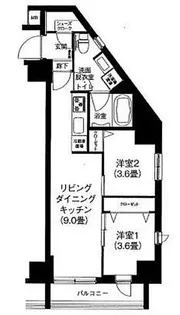 ティモーネ浅草リーヴァ【2階】の間取り