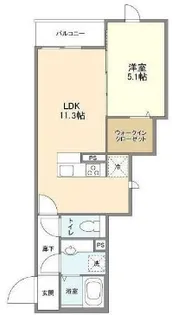 ル シャンヴェール【1階】の間取り