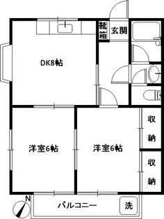 ハイツフォーレスト【1階】の間取り