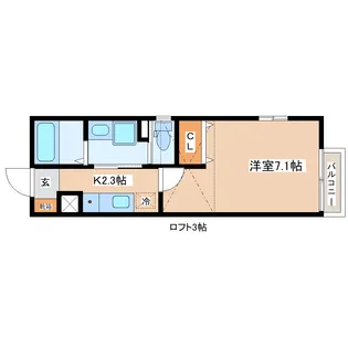 リアーレ長町南【2階】の間取り