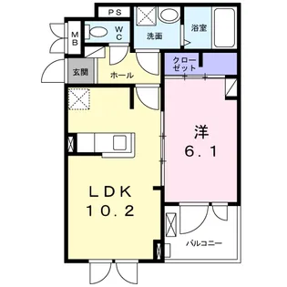 パーム ツリー I【2階】の間取り