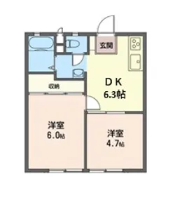 Kハイツ【2階】の間取り