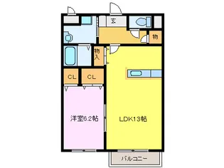 フラワーピーチパートIII【2階】の間取り